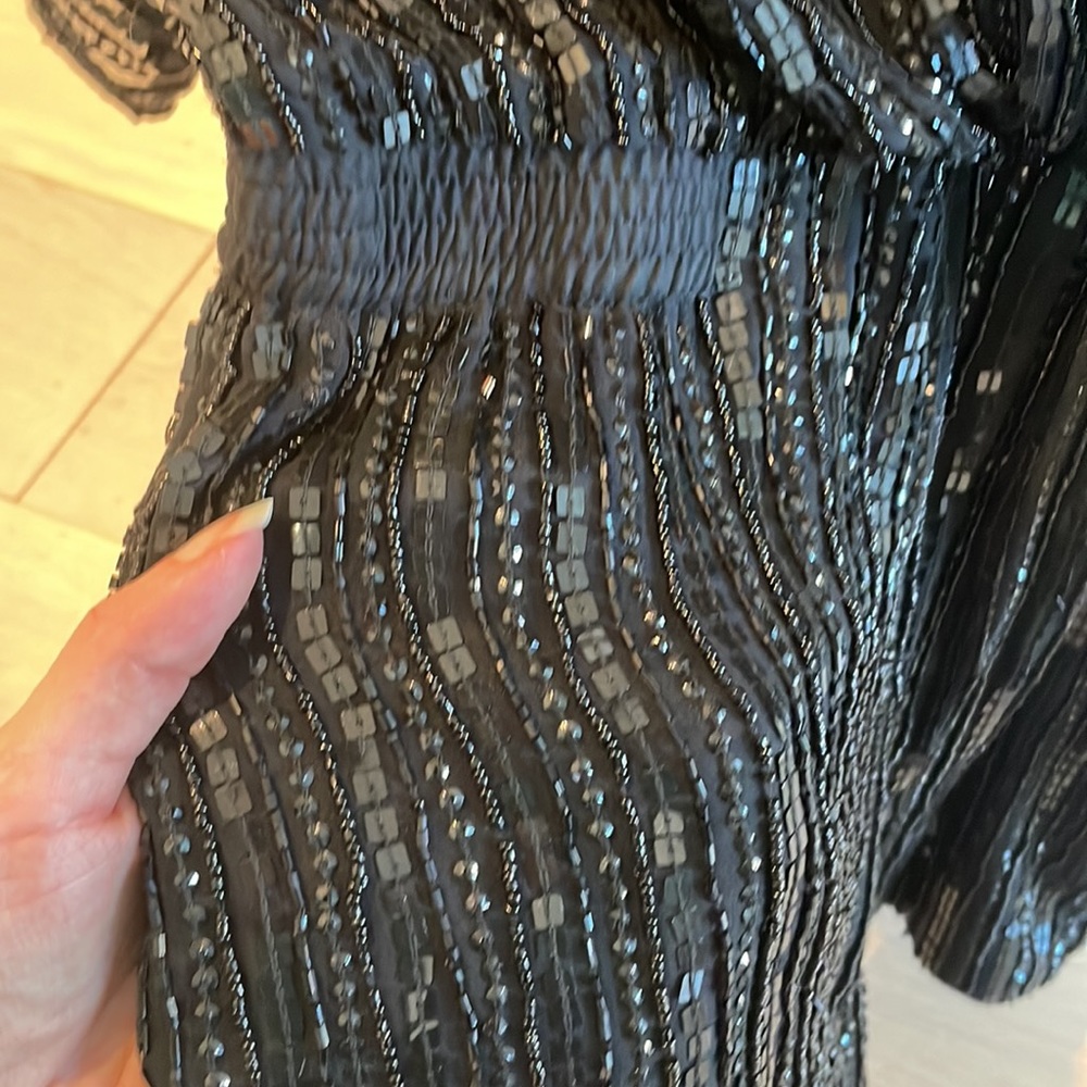 Black Sequin Romper - image 4